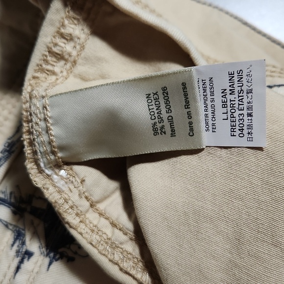 Cargo pants Tan color Pockets Cotton Spandex blend Size 14 L.L.BEAN - Picture 11 of 16